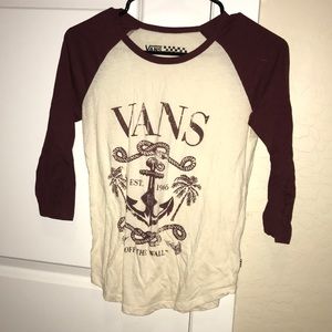 Vans off the wall baseball tee